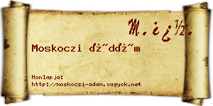 Moskoczi Ádám névjegykártya